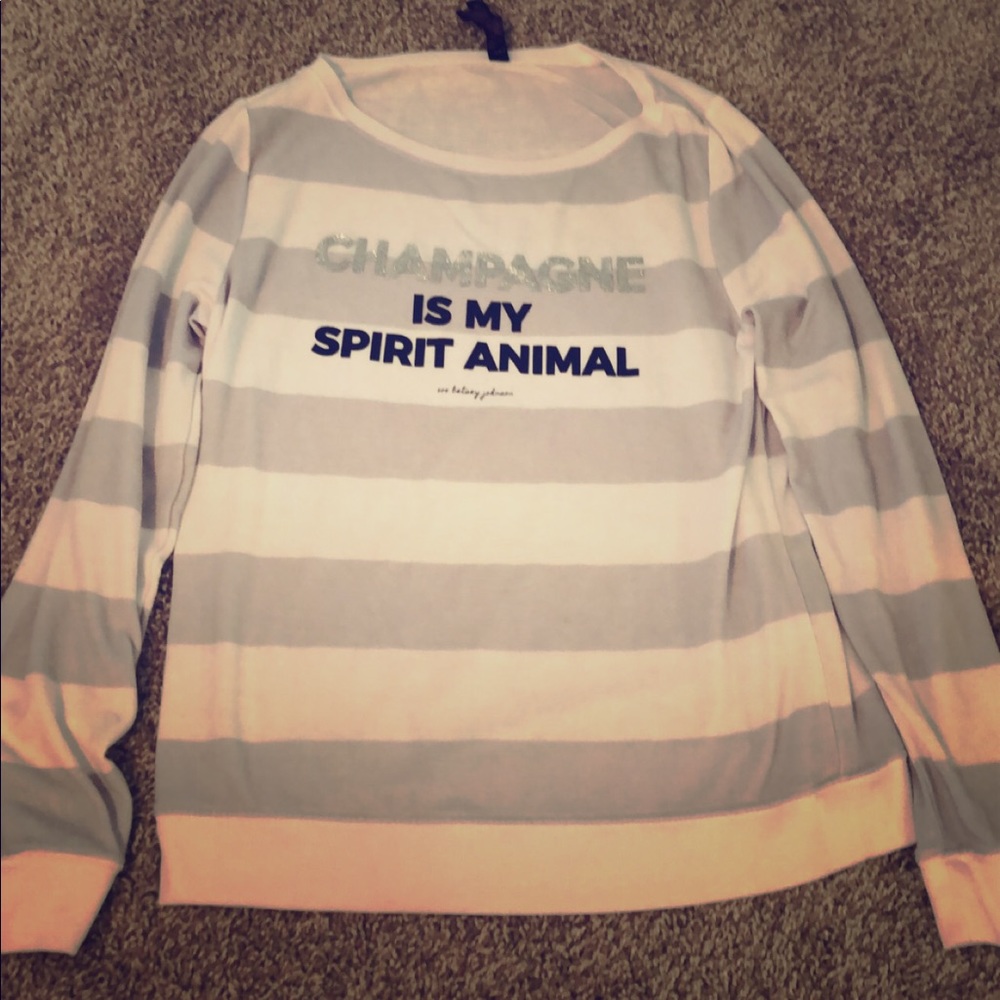 Grey & white sweater